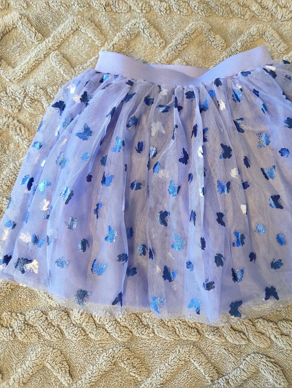 Bluey Brand 5T Tulle Skirt with Blue Butterfly Appliqués, NWOT